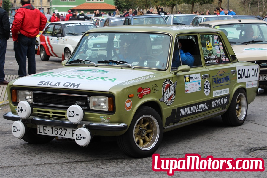 seat 124 verde en el Rallye Valdesoto 2020