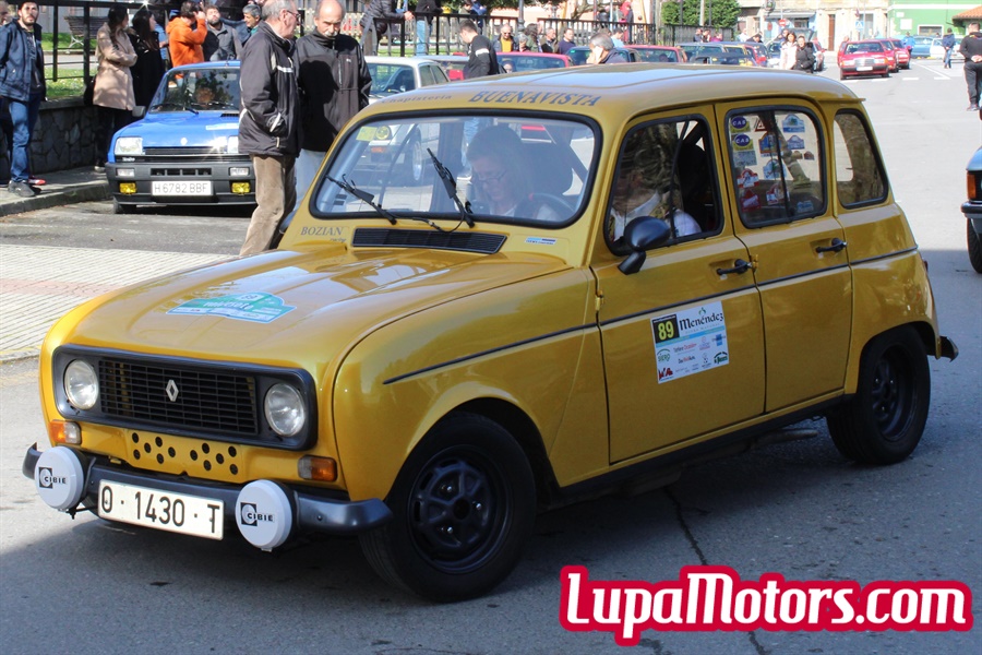 Renault 4 amarillo en el Rallye Valdesoto 2020