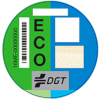 Etiqueta DGT ECO - Híbridos/Gas